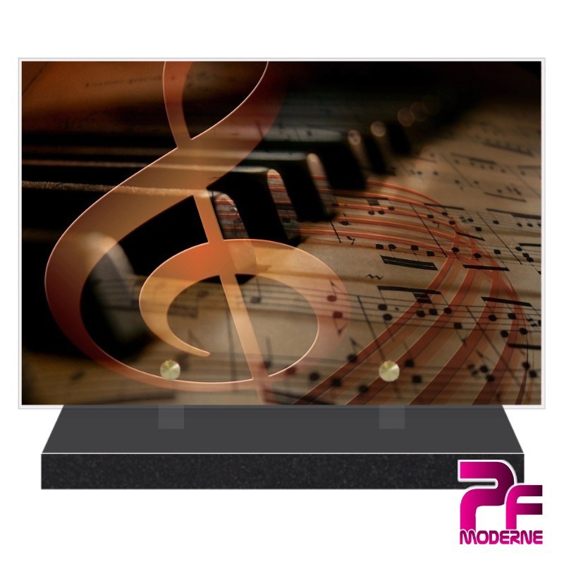 PLAQUE FUNÉRAIRE PLEXI PIANO PFM1035