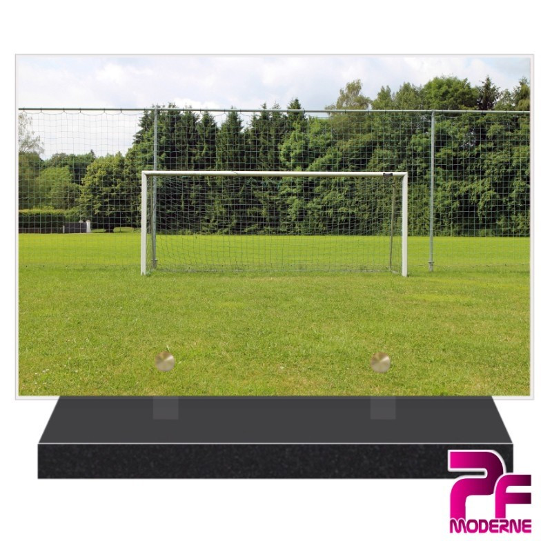 PLAQUE FUNÉRAIRE FOOTBALL GARDIEN CAGE PFM10158