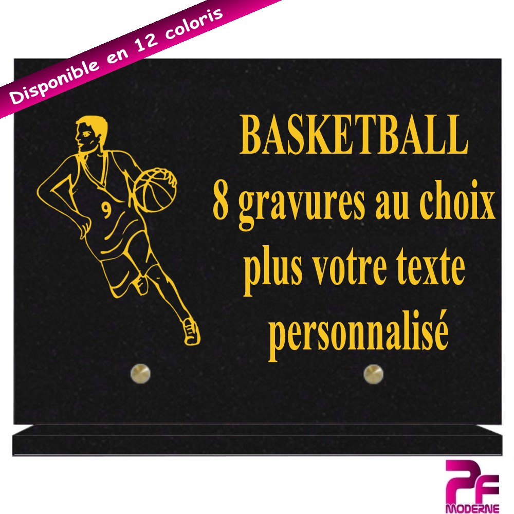 PLAQUES FUNÉRAIRES BASKETBALL