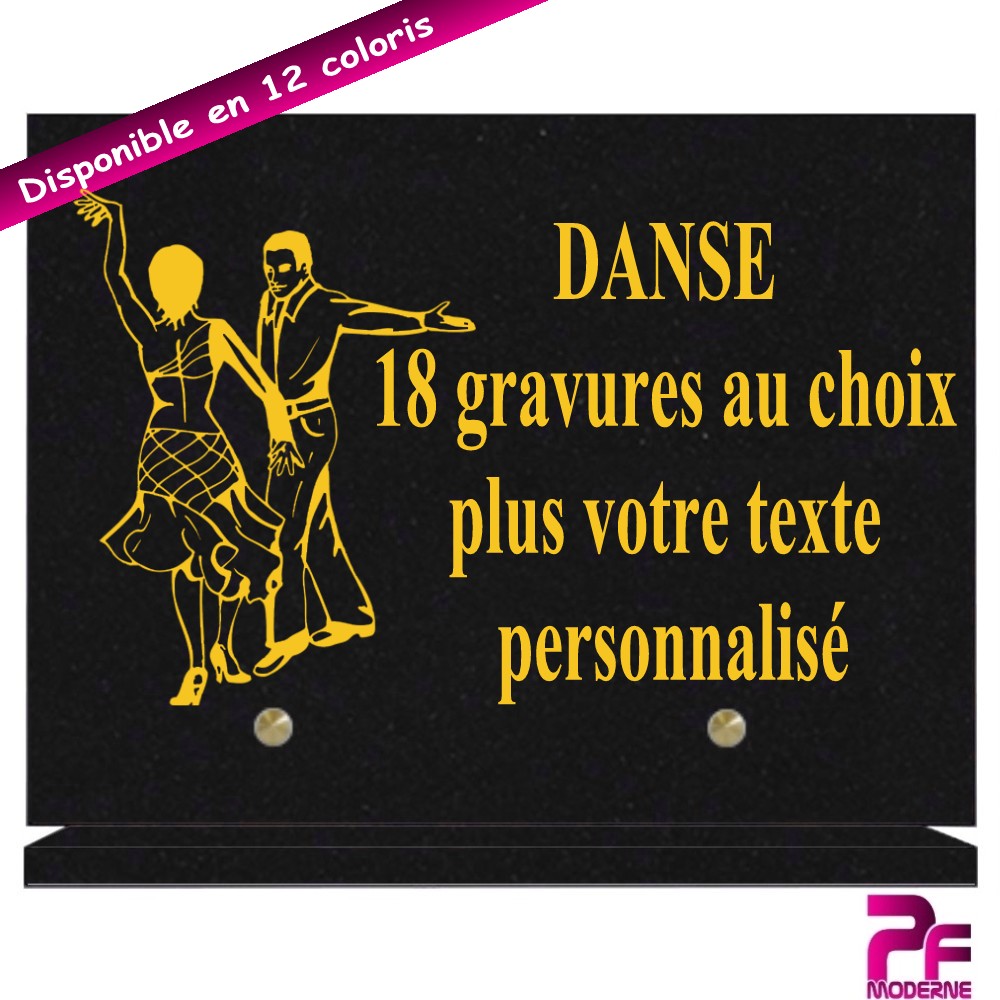 PLAQUES FUNÉRAIRES DANSE DANSEUR