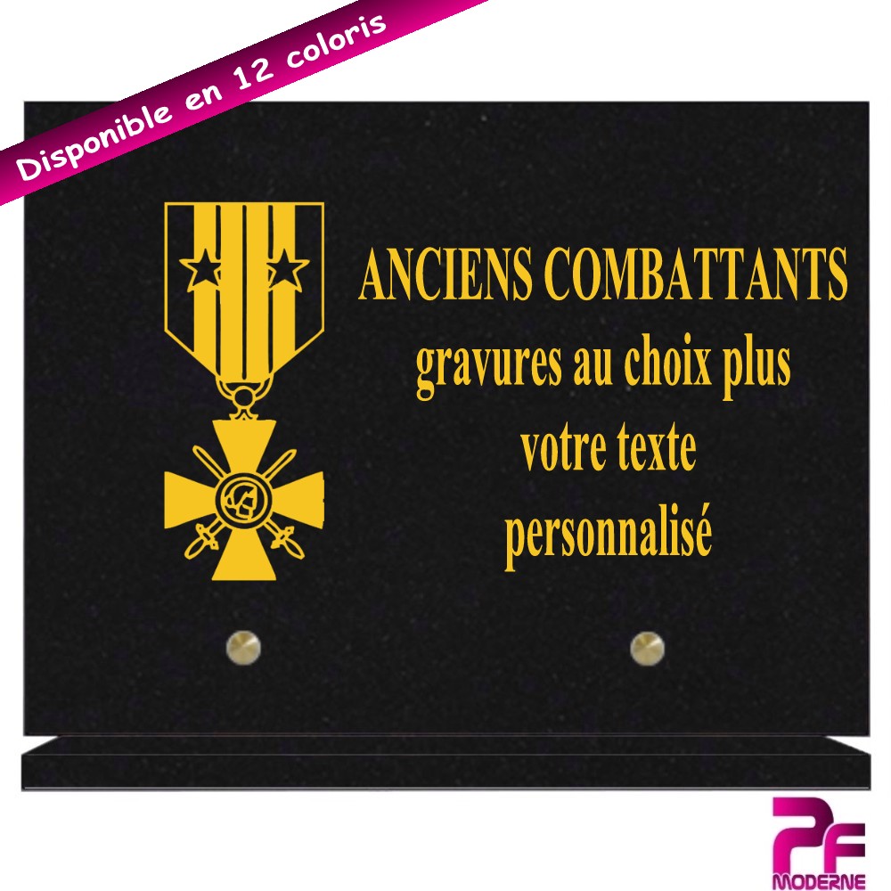 PLAQUES FUNÉRAIRES ANCIENS COMBATTANTS