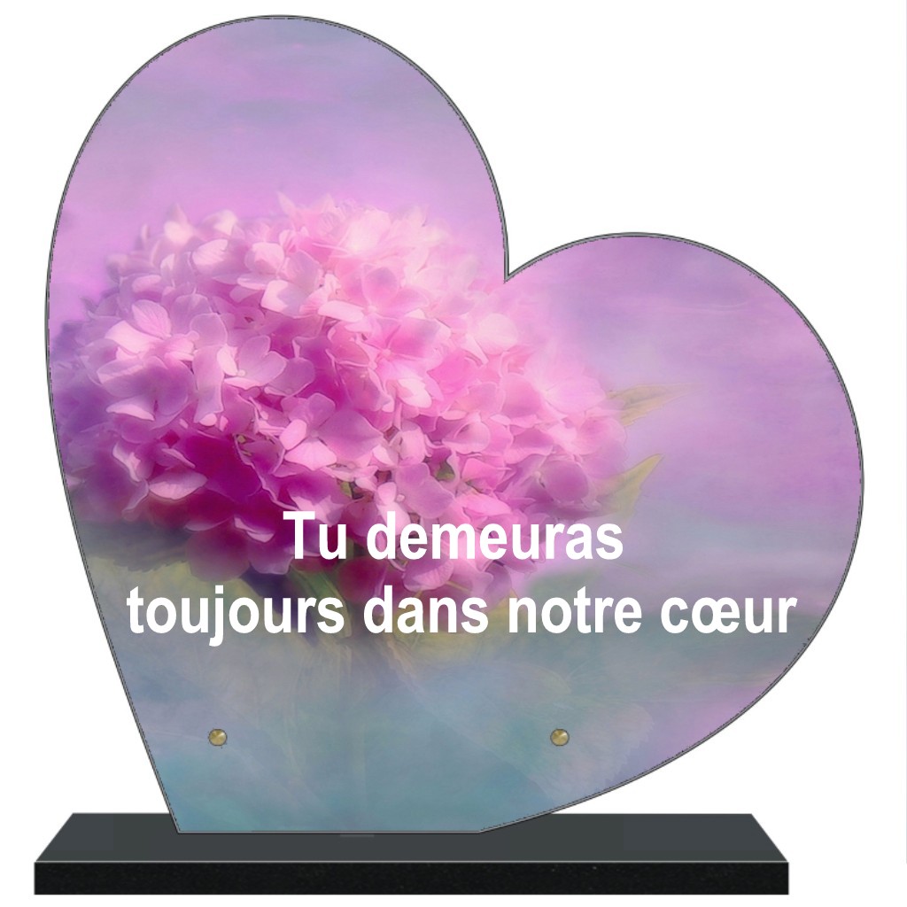 plaque funeraire personnalisable grand coeur